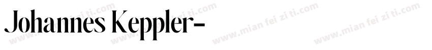 Johannes Keppler字体转换